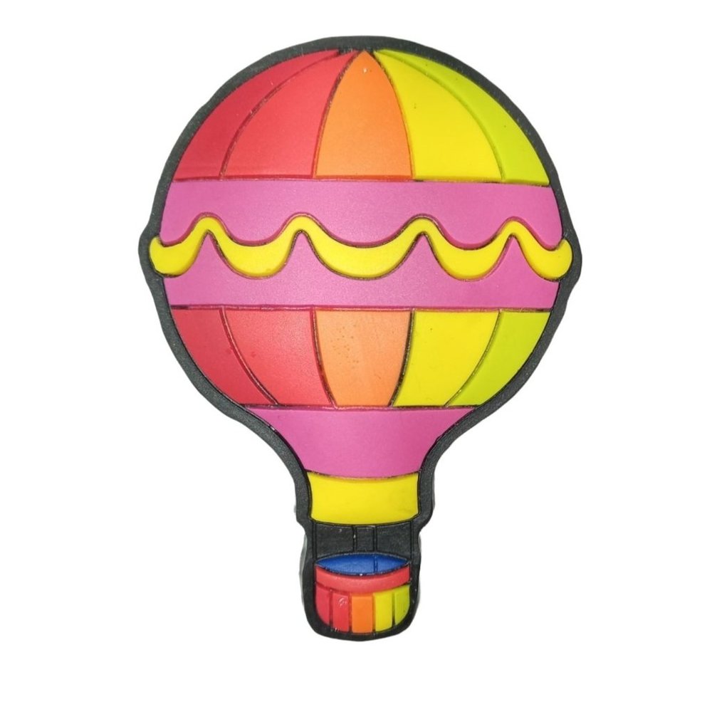 Hot Air Balloon Magnet Vintage Refrigerator Rubber PVC Colorful 3D Rainbow Gift
